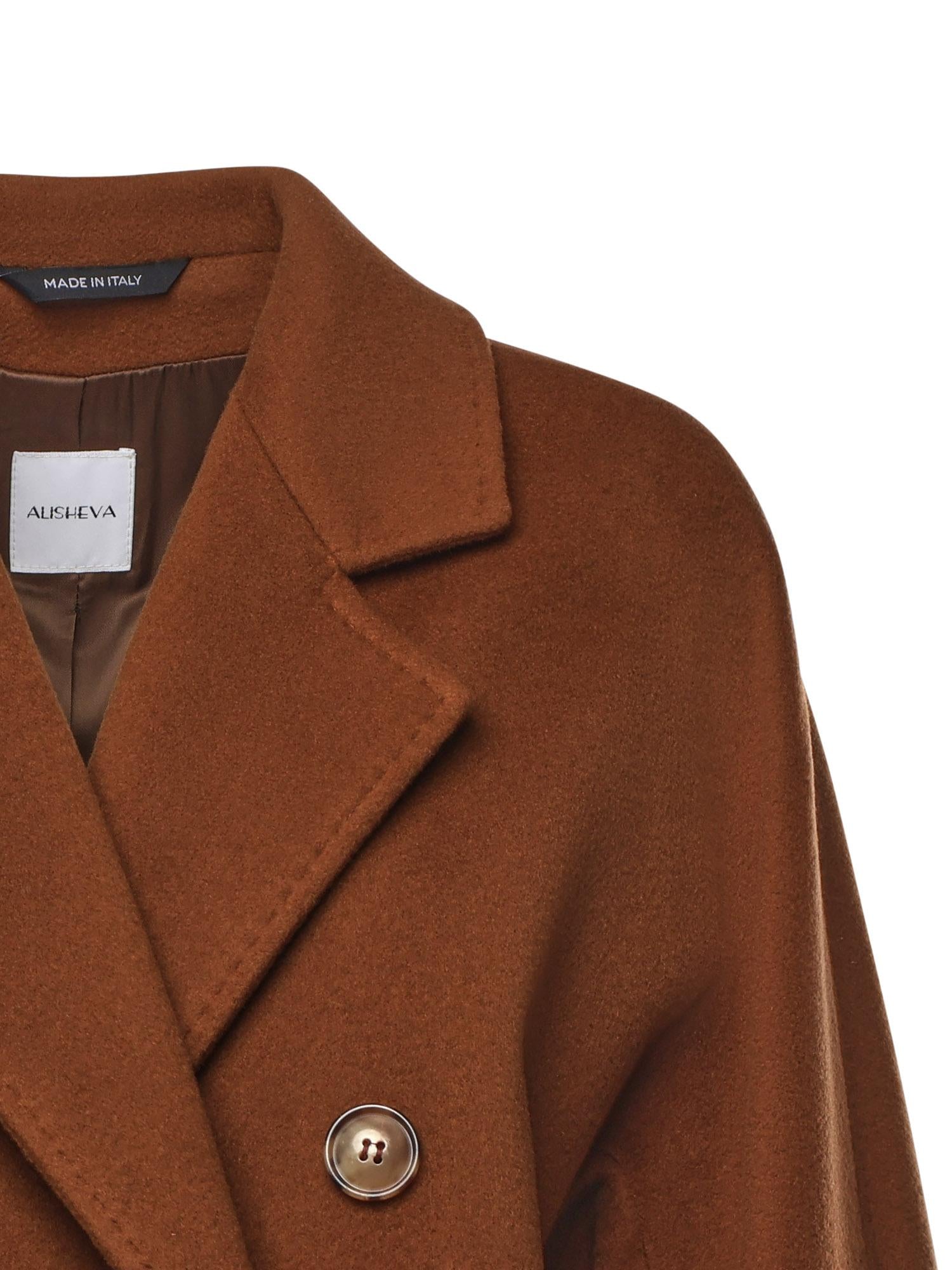 Cappotto double in lana e cashmere 26AL211 BRUCIATO ALISHEVA 