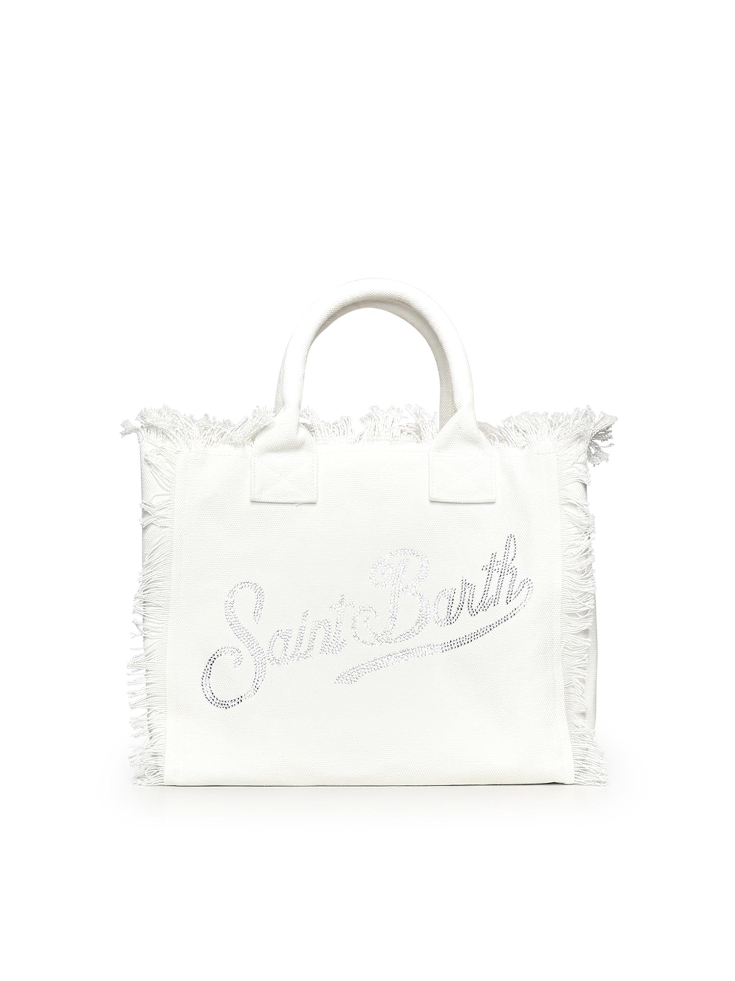 Borsa Vanity in canvas con logo in strass VANI001 02571L MC2 SAINT BARTH 