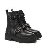 Anfibi in pelle con logo<BR/> SD0407 P087Z99 PINKO 