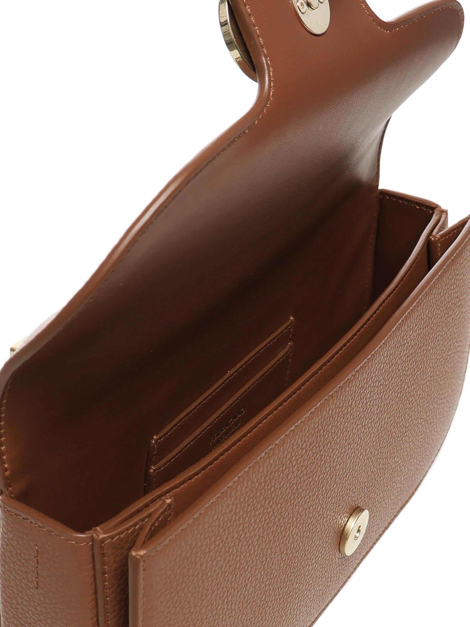 Mini bag a tracolla Double Gancini<BR/> 21A073 784613006 FERRAGAMO 