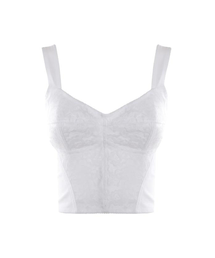 Top in tessuto tecnico con lavorazione in pizzo F7T19T G9798W0800 DOLCE & GABBANA 