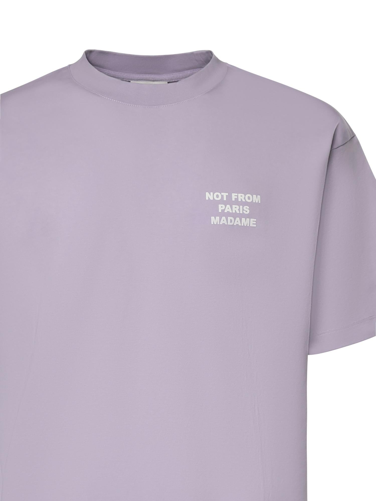 T-shirt Slogan in cotone KTS203CO002 LAV Drôle de Monsieur 