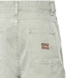 Pantaloni in gabardine con logo MP1723 1350F0089 MIU MIU 