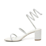 Sandali Cleo in raso con cristalli<BR/> C12037 060R001X623 RENÉ CAOVILLA 