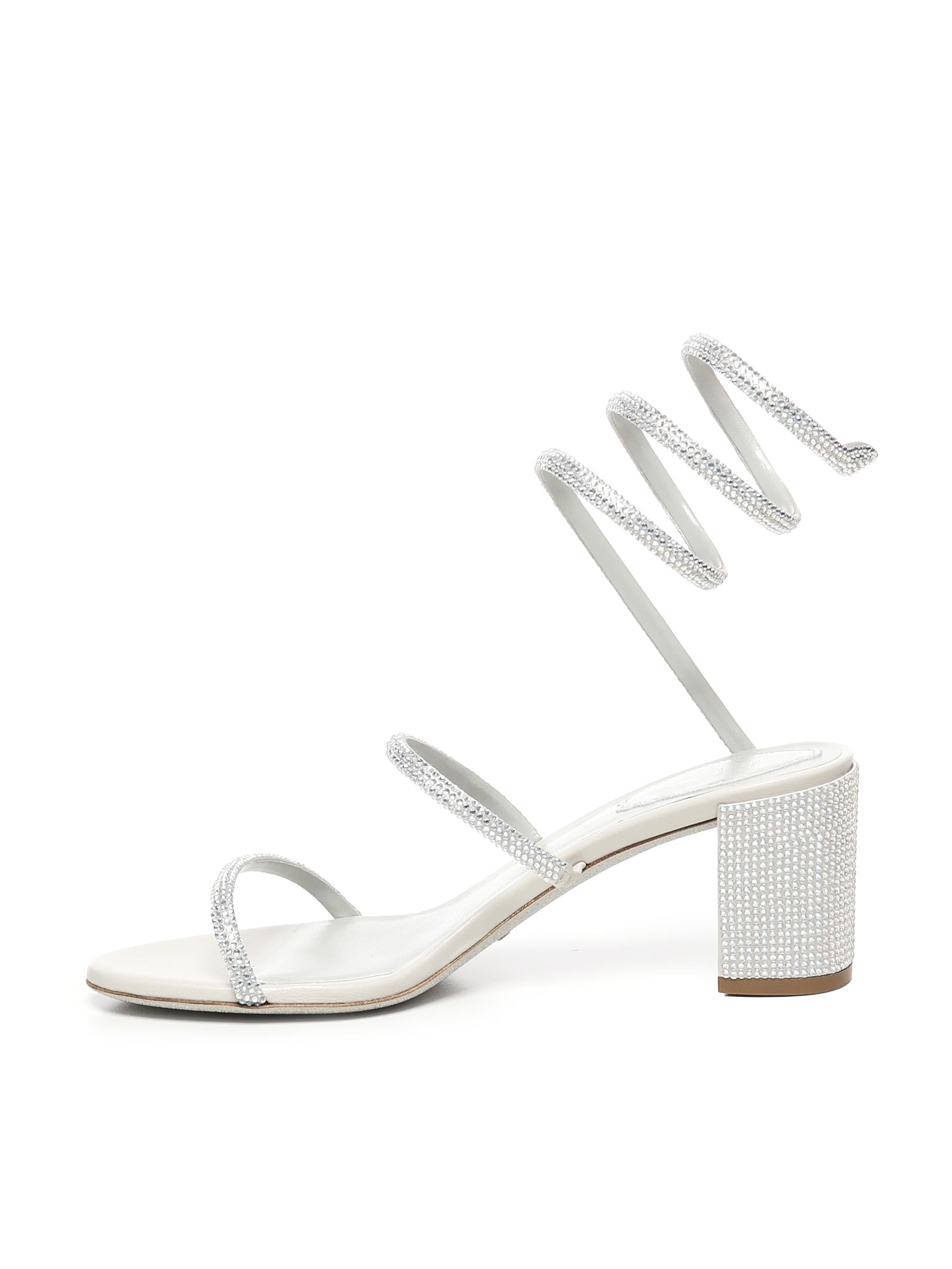 Sandali Cleo in raso con cristalli<BR/> C12037 060R001X623 RENÉ CAOVILLA 