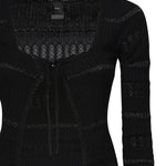 Polo maniche lunghe con riga metallizzata 104734 A2FCZ99 PINKO 
