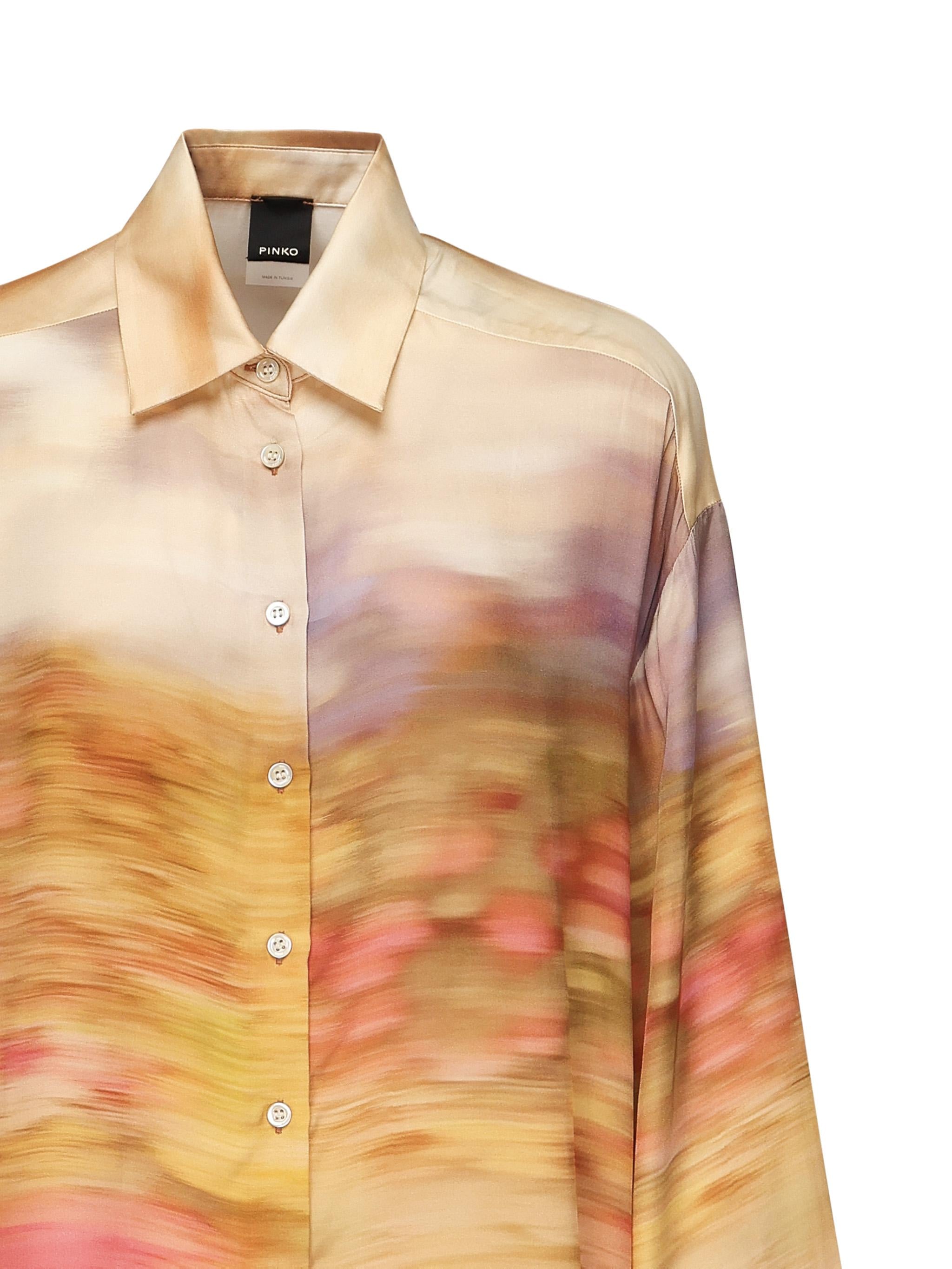 Camicia satin con stampa 104864 A2G0CN4 PINKO 