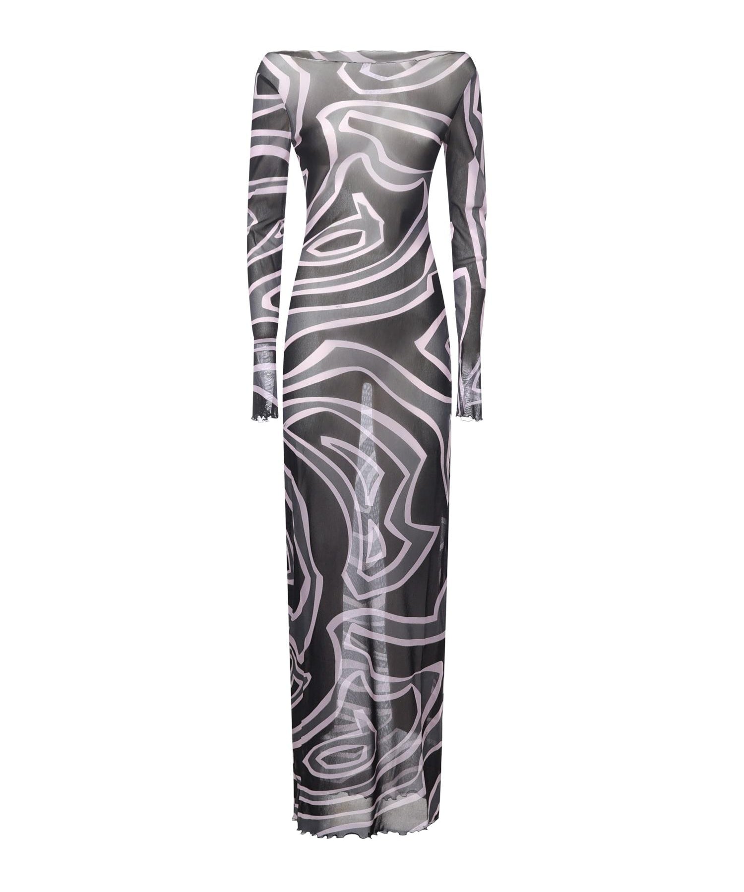 Abito in tulle con stampa marmo 5UJI35 5U749047 PUCCI 