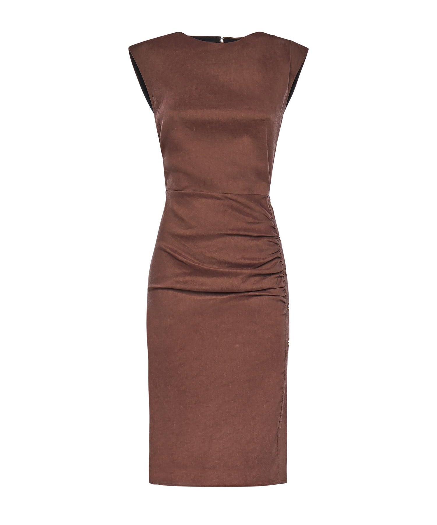Abito longuette in lino 106521 A34IL78 PINKO 