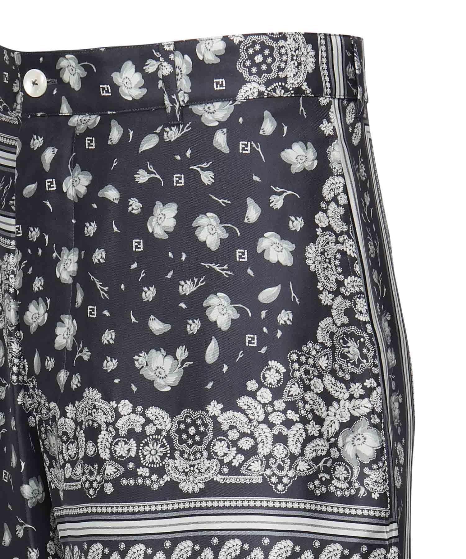 Pantaloncini in seta con stampa FB1014 AUVQF0U6K FENDI 
