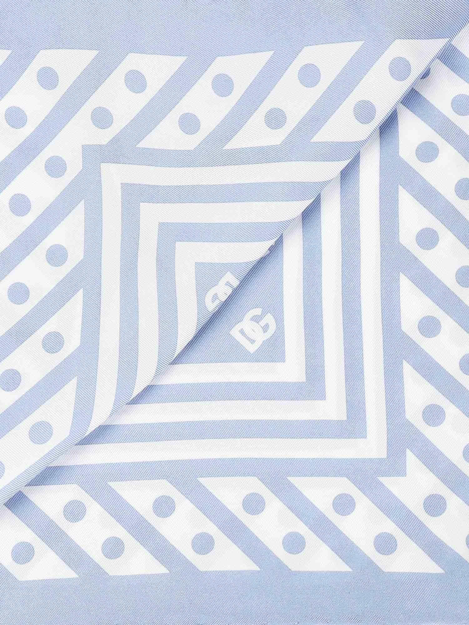 Foulard in twill di seta stampa logo FN090R GDB7ZHC4ZW DOLCE & GABBANA 