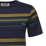 T-shirt in jersey a righe MJNA09 18ZVF0V9D MIU MIU 