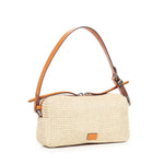 Borsa a spalla in rafia con logo<BR/> 106661 A391HH9O PINKO 