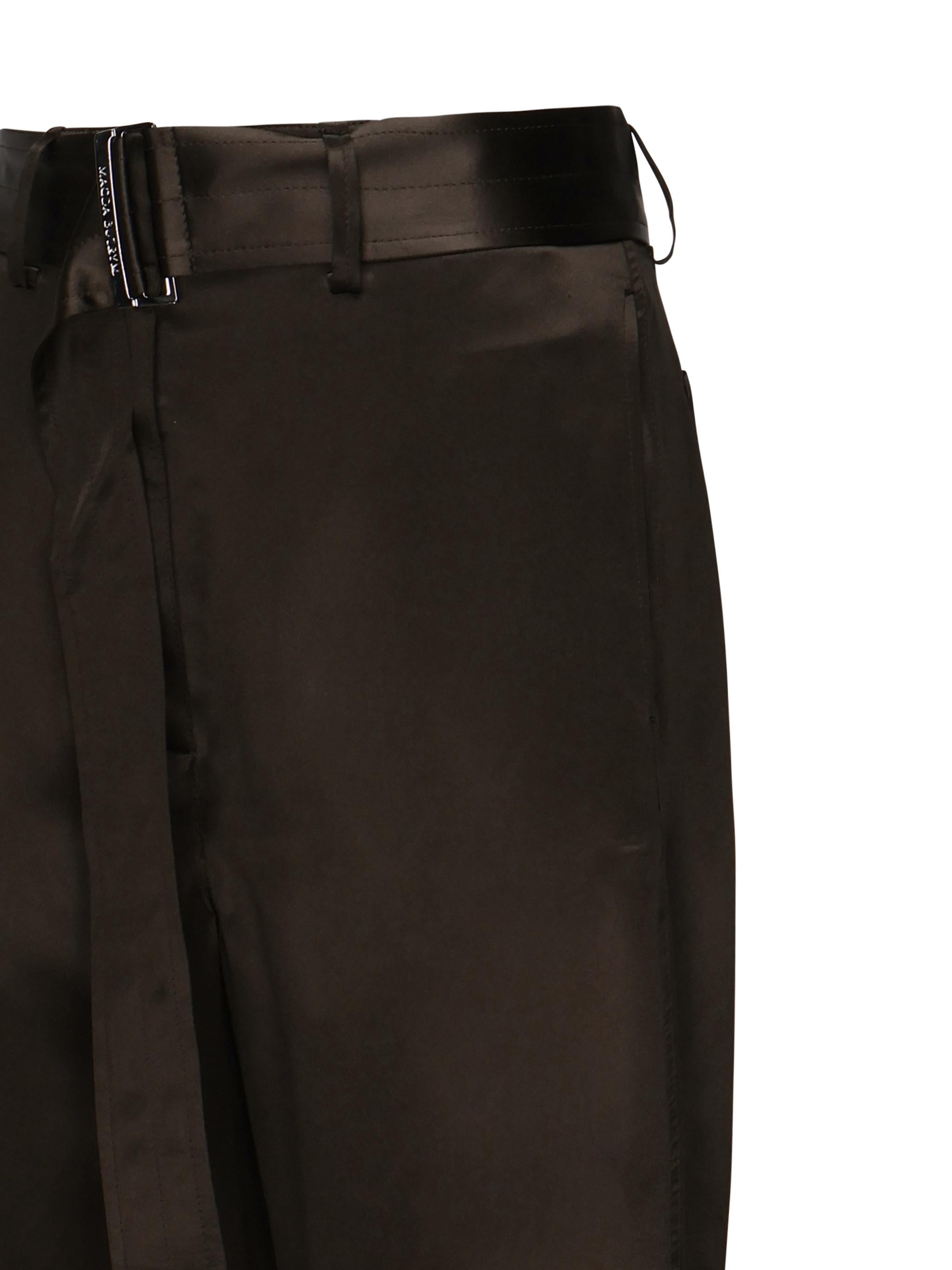 Pantaloni in cotone con cintura 1514250000 BROWN MAGDA BUTRYM 