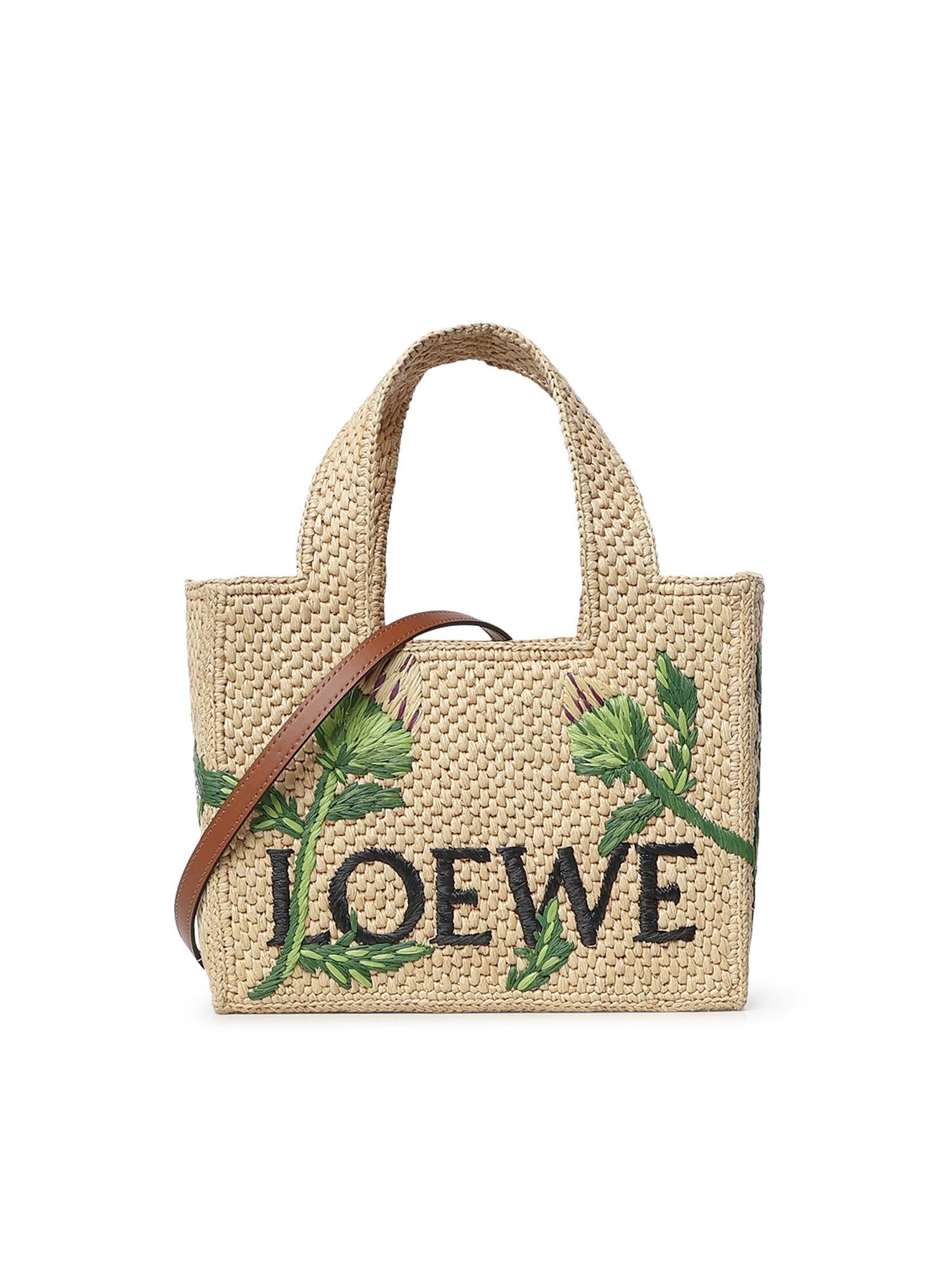 Borsa tote LOEWE Font piccola in rafia ALF1B59X33 2656 LOEWE 