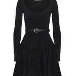 Abito in maglia di ciniglia AW25029S B SELF-PORTRAIT 