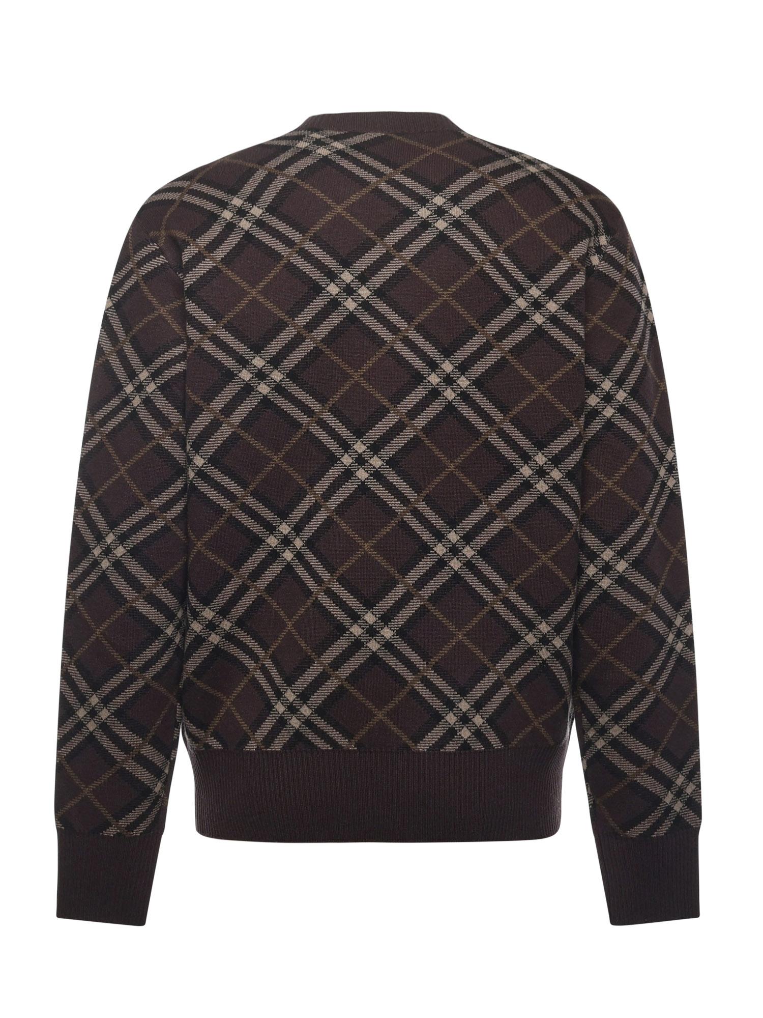 Maglione in lana e cashmere Check 8115704 B2412 BURBERRY 