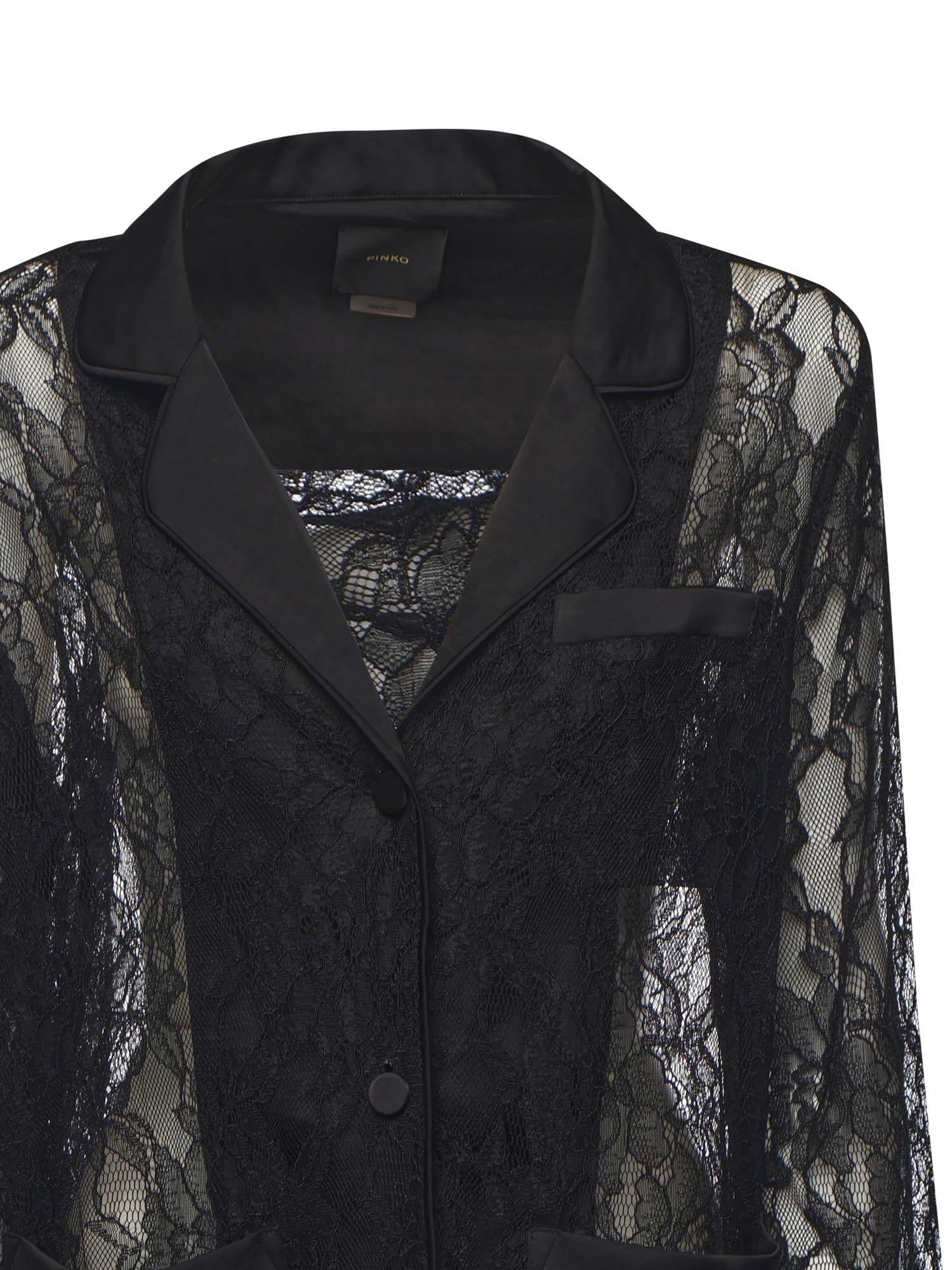 Giacca in pizzo e satin 105502 A2R7Z99 PINKO 