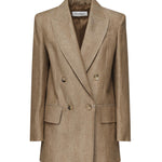 Giacca Gerla doppiopetto in lino <BR/> 2511041022600 001 MAX MARA 