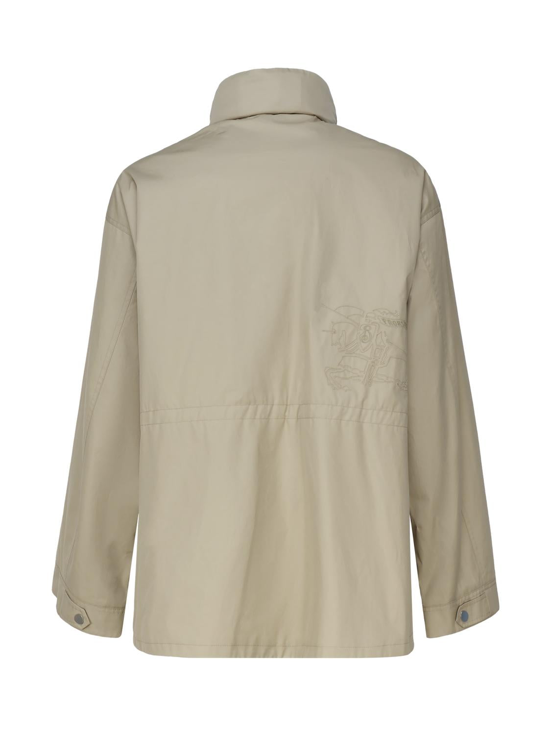 Giacca in gabardine con cappuccio Check 8083672 .B7311 BURBERRY 