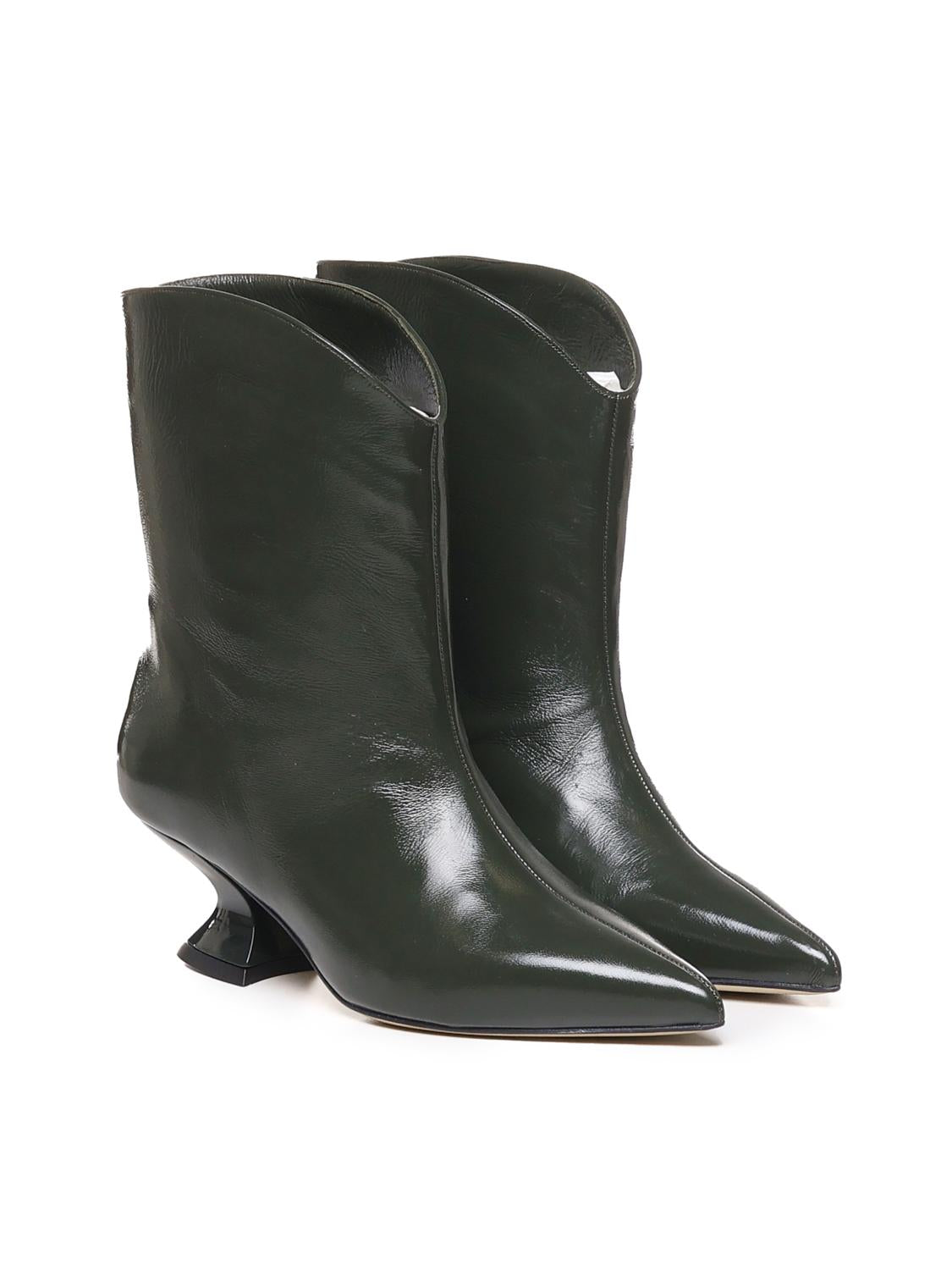 Tronchetto in pelle con tacco basso ELIANE 143 VERLUXVERDE ALCHIMIA 