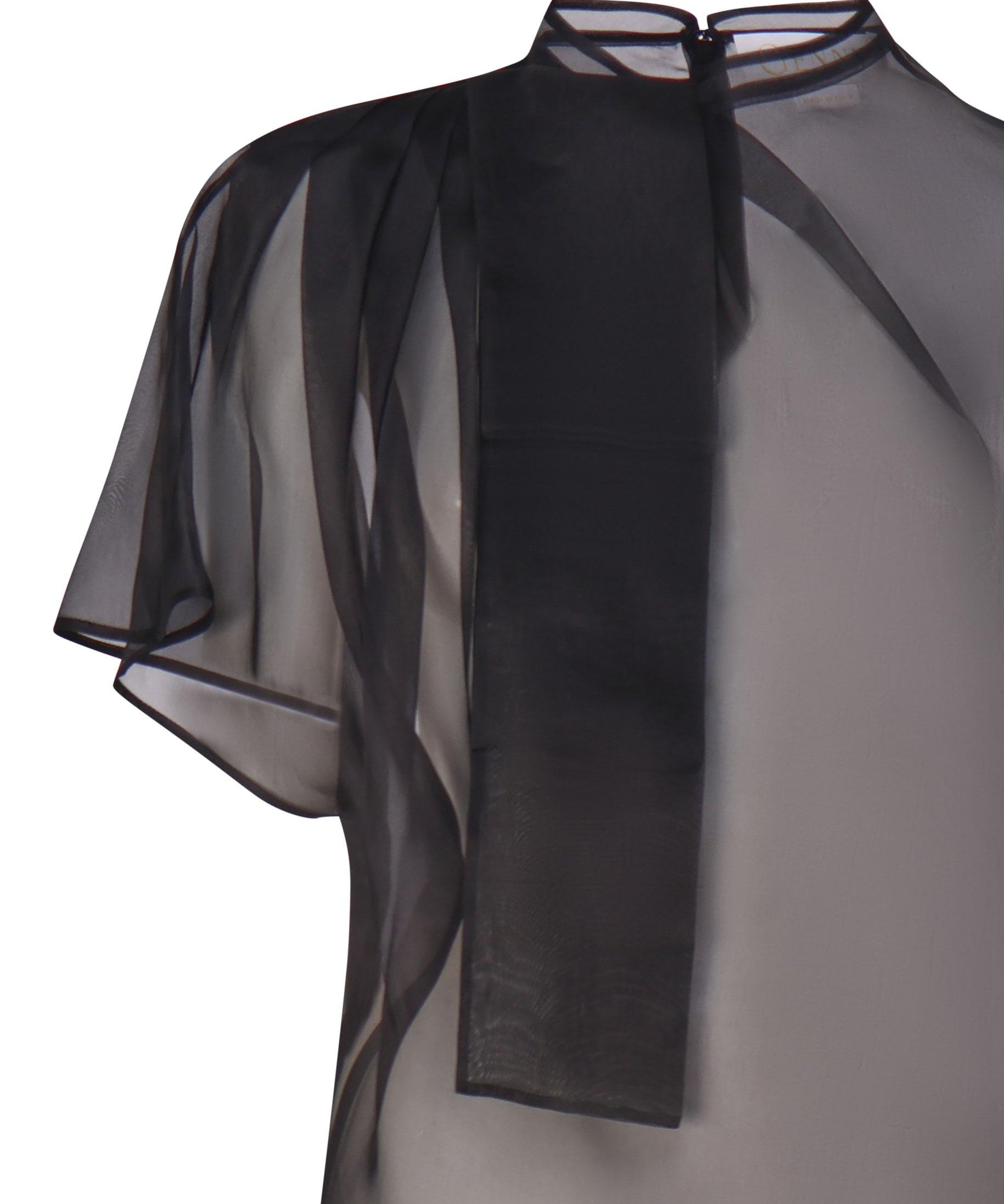 Top asimmetrico in seta 77AJM670 N0193899 GENNY 
