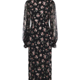 Abito in charmeuse stampa Rose vintage F611DT FSA8CHN5XQ DOLCE & GABBANA 