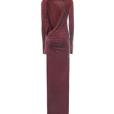 Abito lungo Sophie T180129A TJV045ROUGE NOIR THE ANDAMANE 