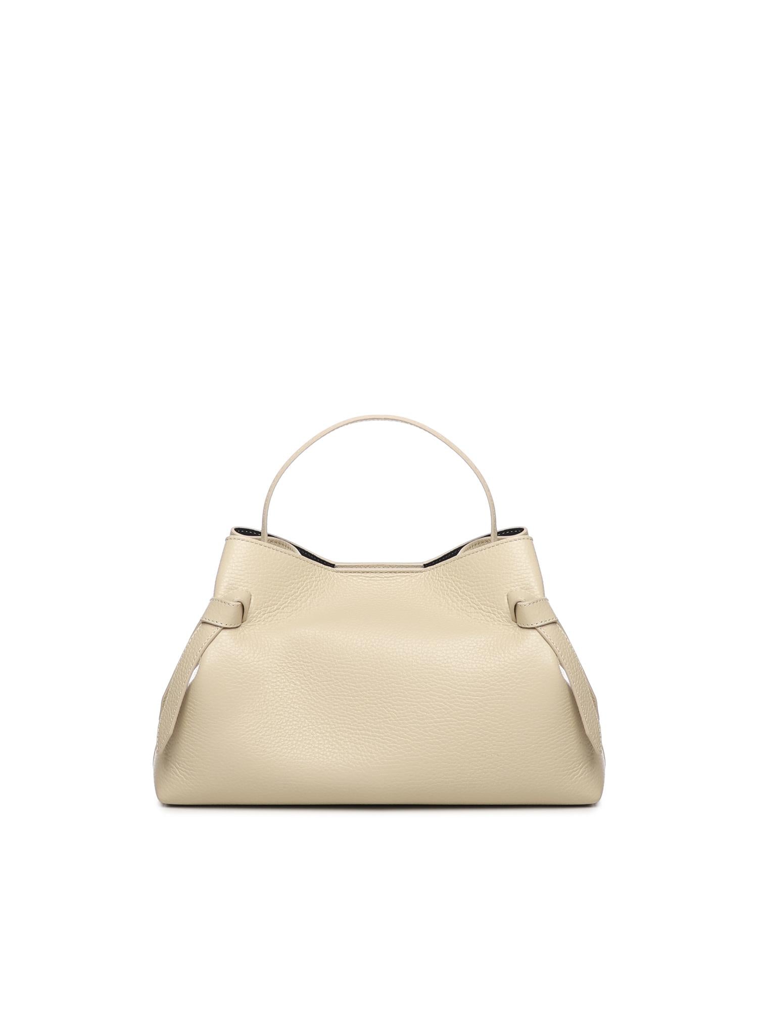 Borsa a mano Gyoza in pelle GYOZA PEBBLE GRAIN LEATHER ANGORA YUZEFI 