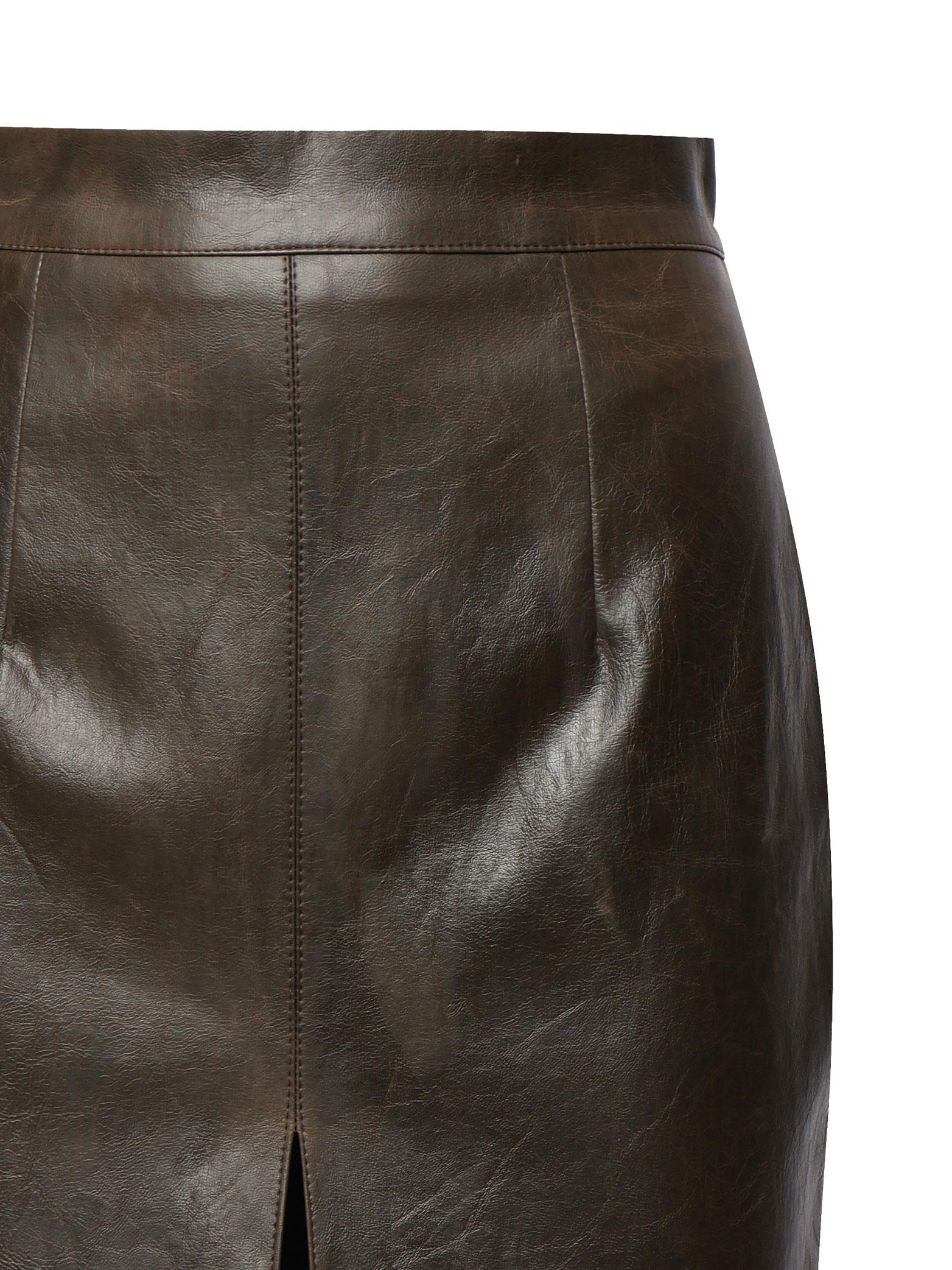 Claudia leather skirt 25FWNGN-0009 VINTAGE NINEMINUTES 