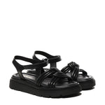 Sandalo flat Thea Twist<BR/><BR/> A55305 NERO CARMENS 