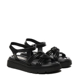 Sandalo flat Thea Twist<BR/><BR/> A55305 NERO CARMENS 