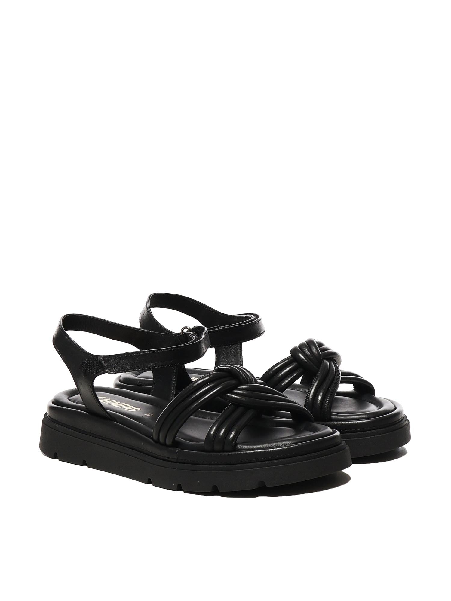 Sandalo flat Thea Twist<BR/><BR/> A55305 NERO CARMENS 