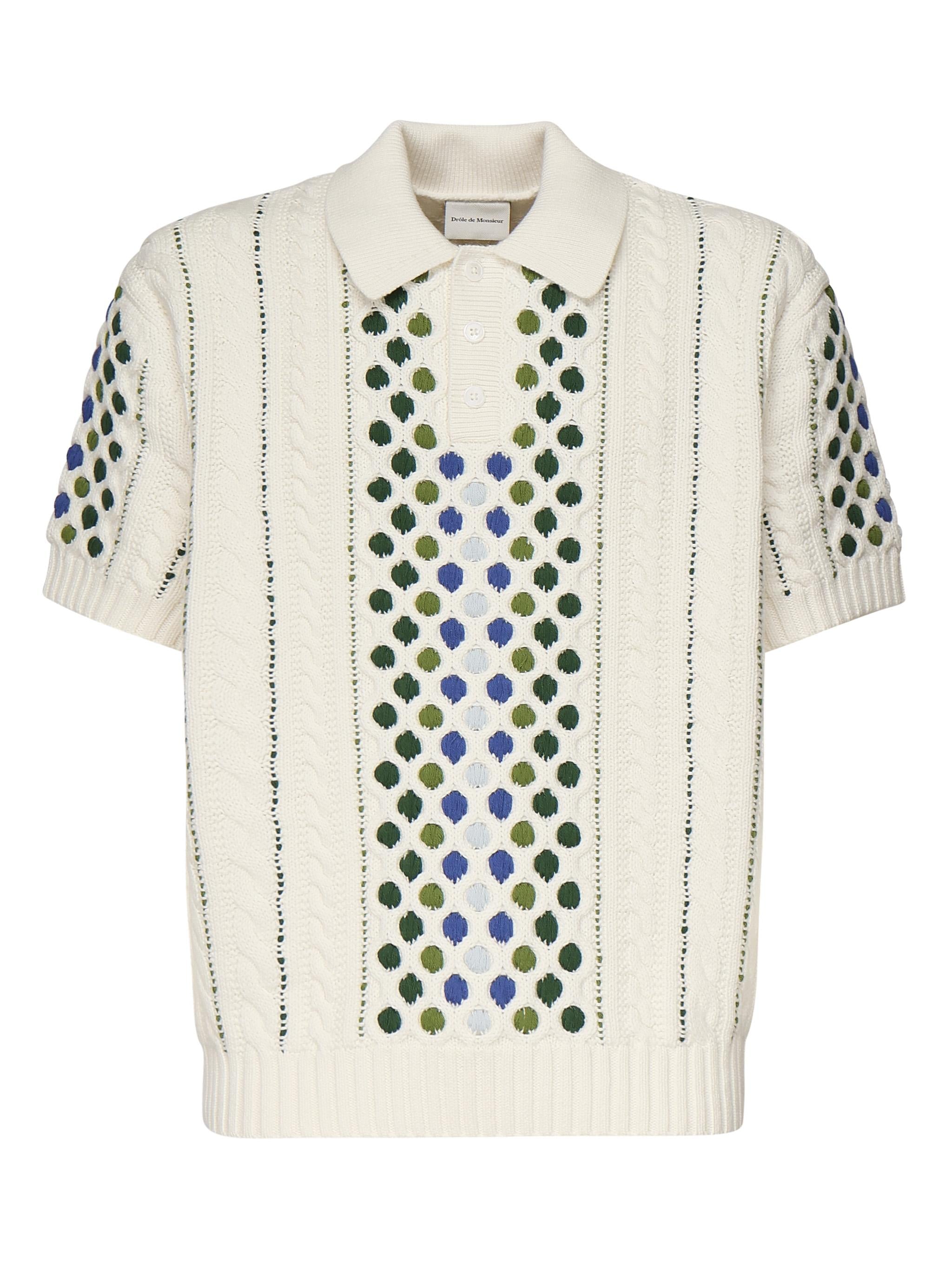 Polo Maille Brodé PO168WO023 CM Drôle de Monsieur 
