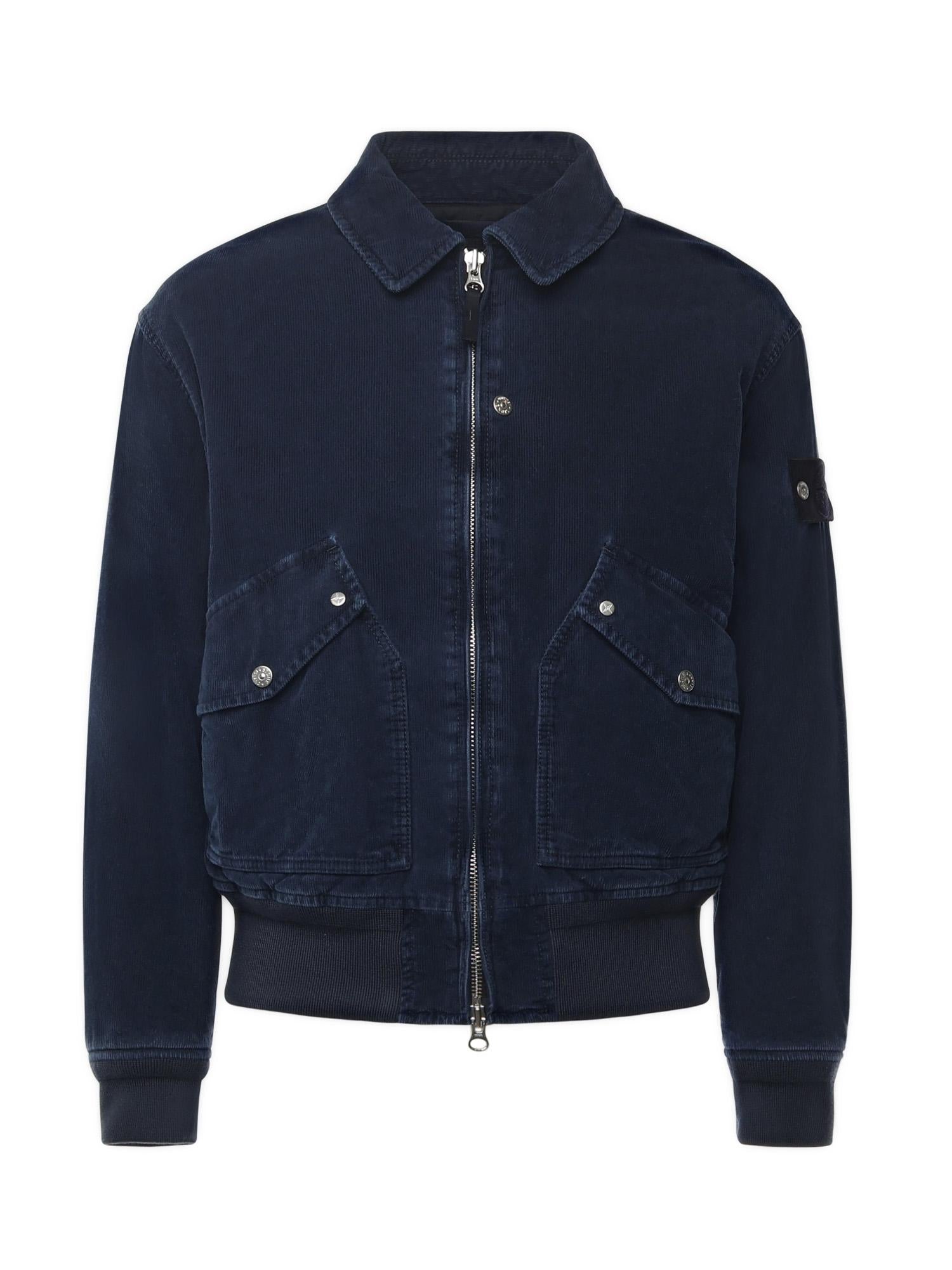Bomber in velluto a costine con logo K2S154100123 S0J10V0021 STONE ISLAND 