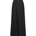 Gonna lunga plissettata in twill AW25107XSK B SELF-PORTRAIT 