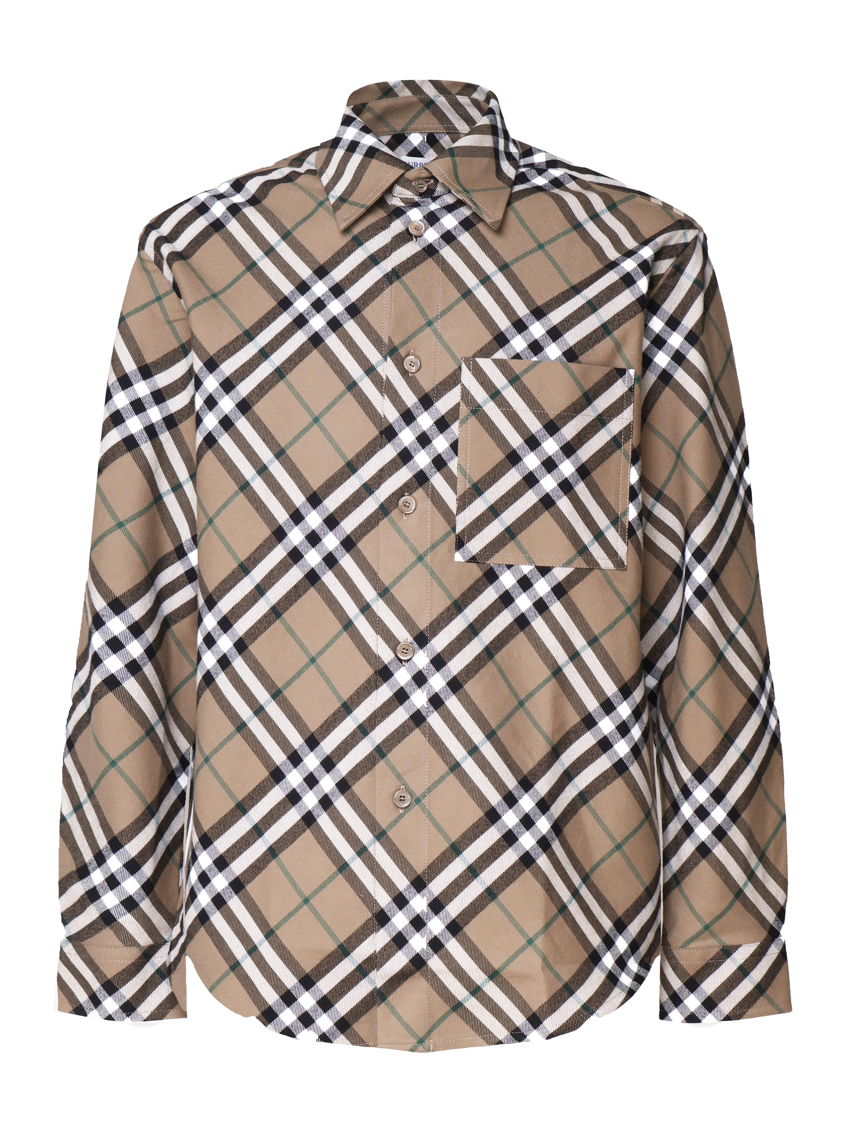 Camicia vintage check in misto lana 8095342 C1202 BURBERRY 