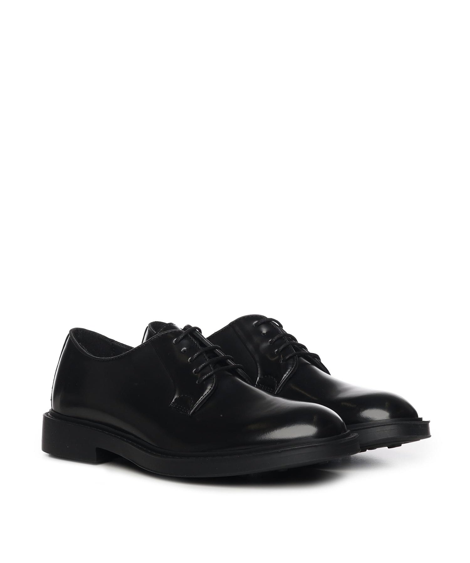 Derby in pelle<BR/> 23050 NERO ANTICA CUOIERIA 