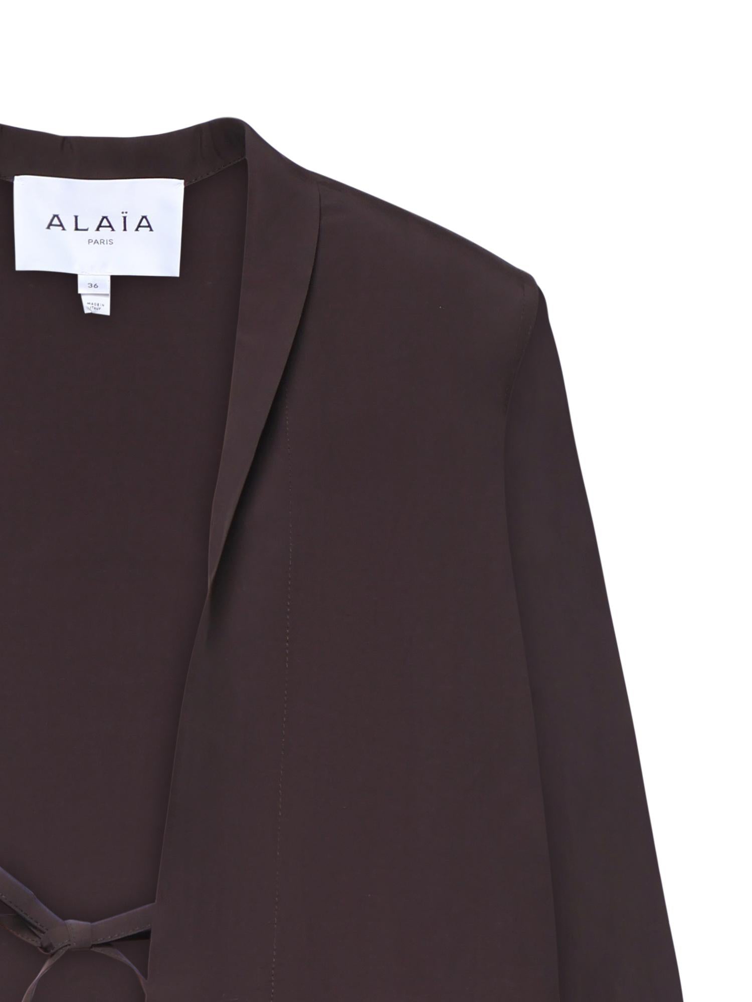 Giacca in popeline AA9V1285W144C 413 ALAIA 