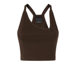 Canotta cropped con scollo asimmetrico 107304 A3IKL78 PINKO 