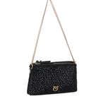 Borsa a spalla piccola Mini Double Bag full strass 105359 A2WFZ99Q PINKO 