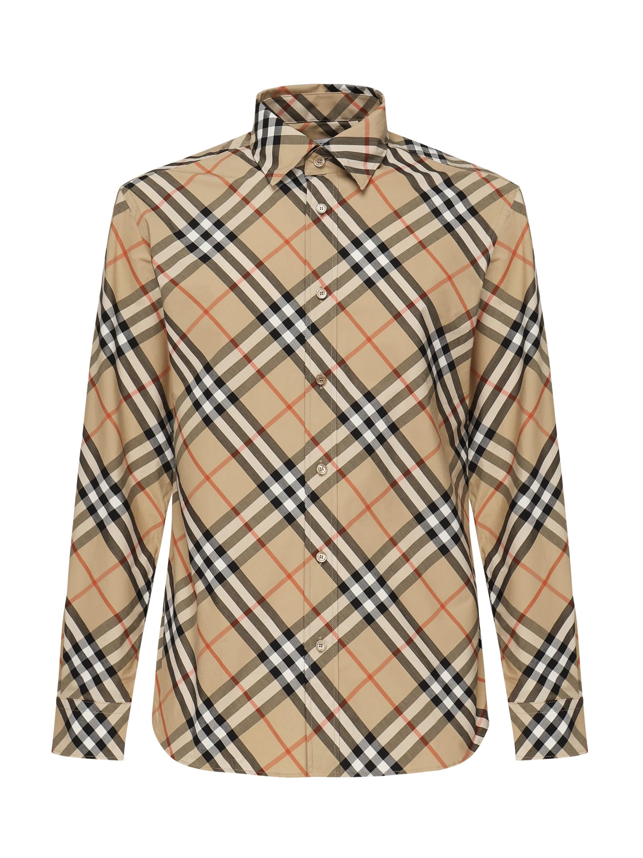 Camicia in cotone check 8106165 B9368 BURBERRY 
