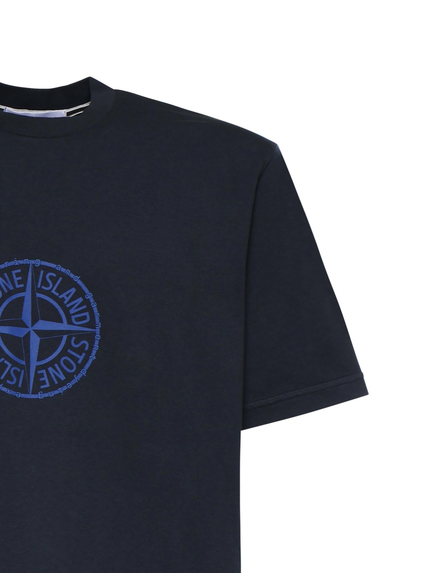 T-shirt con stampa 'All Around Compass' L1S152100001 S0362V0020 STONE ISLAND 