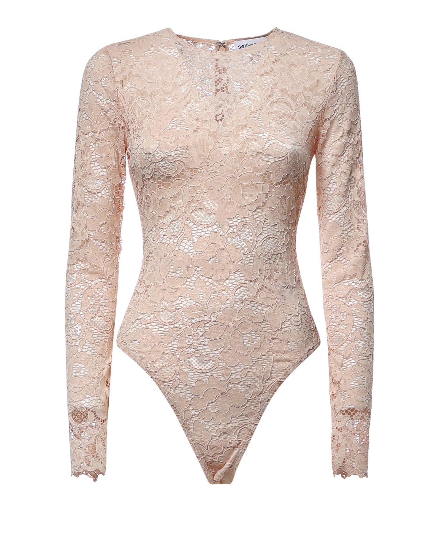 Body in pizzo floreale PF26138BS BG SELF-PORTRAIT 