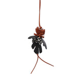 Ciondolo Hoopoe bird in pelle di vitello CCFC232X19 9101 LOEWE 