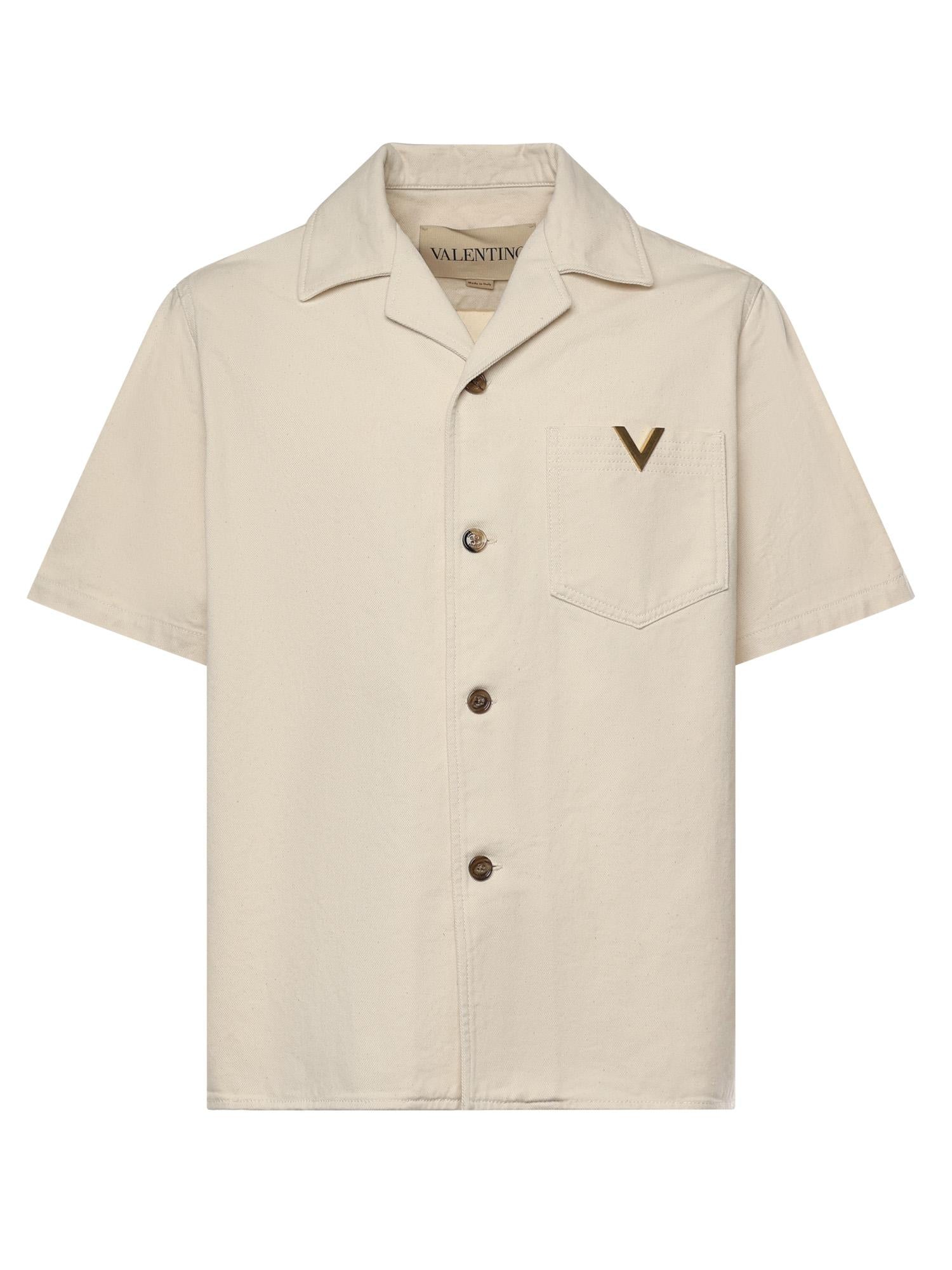 Camicia in denim con Vgold 8V3DBA10 B9WA03 VALENTINO GARAVANI 