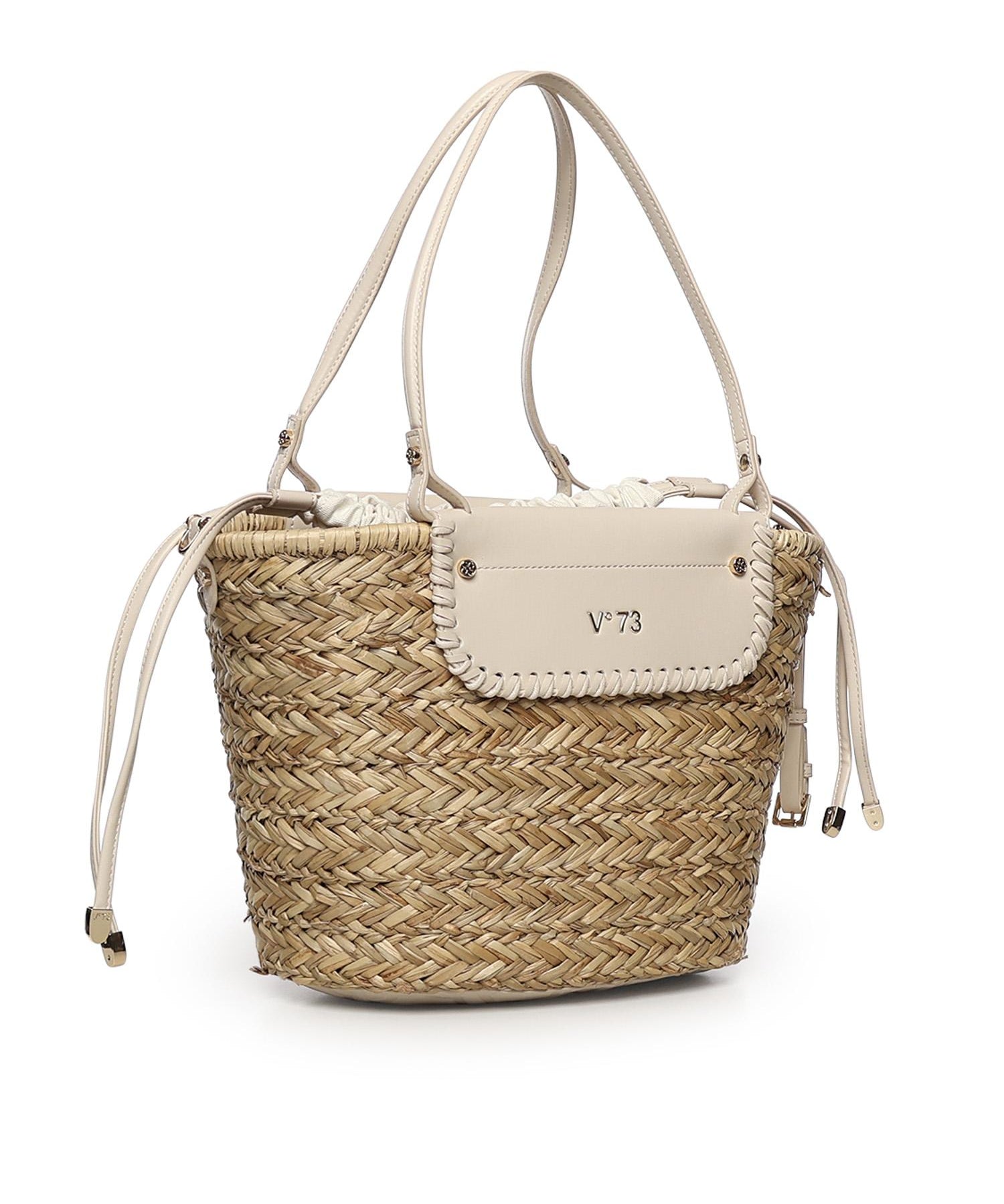 Borsa Vanna con logo 73BS9N201 VANNAOFF WHITE/NATURALE V° 73 