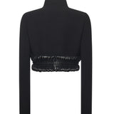 Giacca cropped rifinita in lana AA9V1166T582B 995 ALAIA 