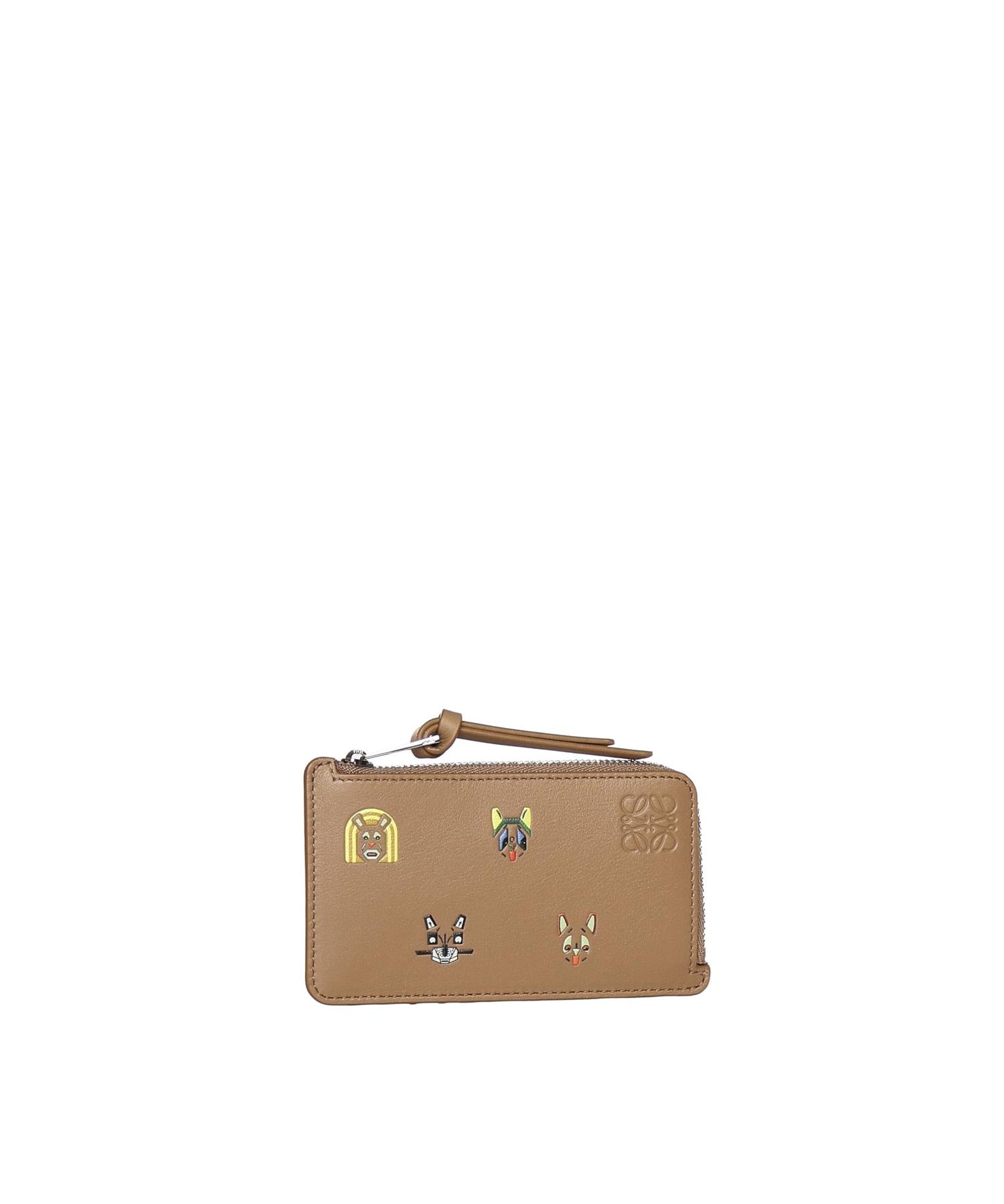 Portacarte con portamonete Cats in pelle di vitello<BR/><BR/> C643Z40XAH 9579 LOEWE 