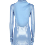 Abito collo alto con scollo T150162A TJV040DEEP DENIM THE ANDAMANE 